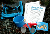 The contents of the beach discovery pack.