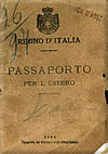 Passport used by Italian immigrants in 1909.