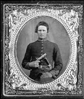 Portrait of Pvt. Robert Patterson, Company D, 12th Tennessee Infantry, C.S.A