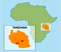 Map shows locations where researchers have spotted the highland mangabey.