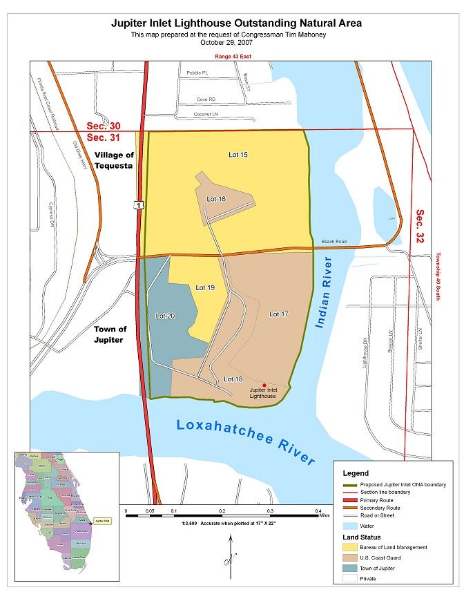 Map prepared at the request of Congressman Tim Mahoney - October 29, 2007