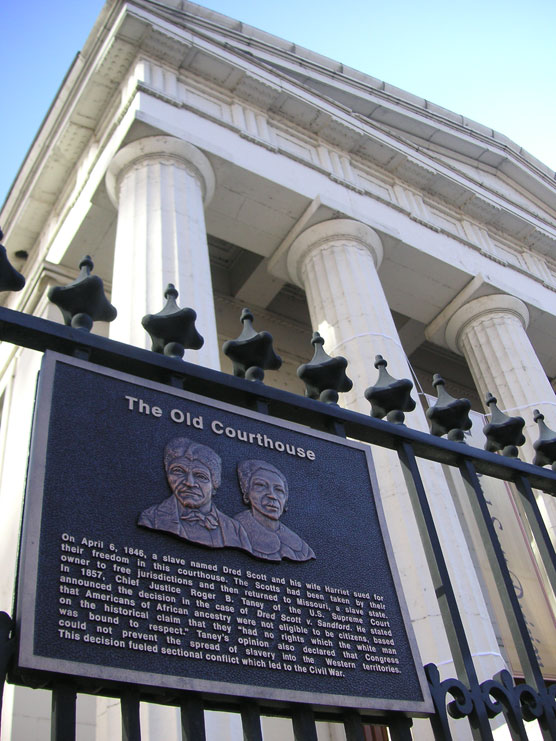 Plaque and Old Courthouse