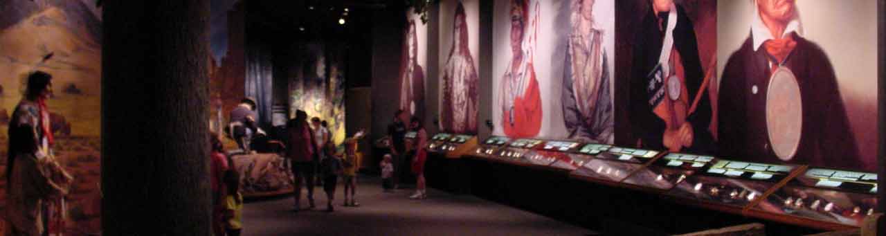 Peace Medal display in the Museum of Westward Expansion