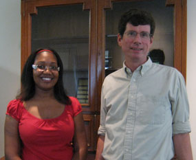 Ebony Jenkins and Park Historian Bob Moore