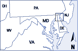 Locus map showing location of the Christina River Watershed.