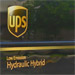 Logo on the side of the UPS hydraulic hybrid truck