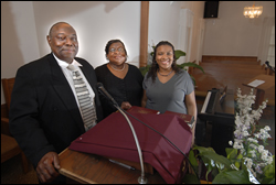 Smith family at podium