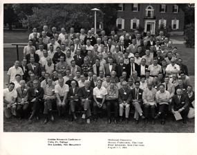 [Participants in the 1964 Gordon Research Conference on Medicinal Chemistry, New London, New Hampshire]. 7 August 1964.