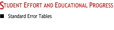 Student Effort and Educational Progress: Standard Error Tables