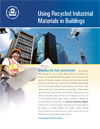 image of first page of Using Recycled Industrial Materials in Buildings