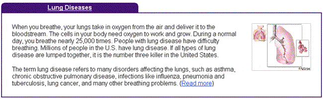 Lung Diseases spotlight example