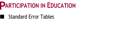 Participation in Education: Standard Error Tables