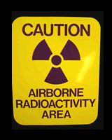 airborne radioactivity sign