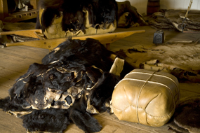 An exhibit in the park's Fur Store