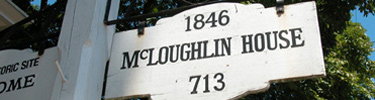 sign outside the McLoughlin House