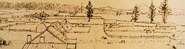 Gibbs drawing of Fort Vancouver