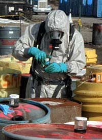 Sampling hazardous waste