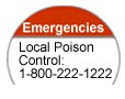 Local Poison Control: 1-800-222-1222