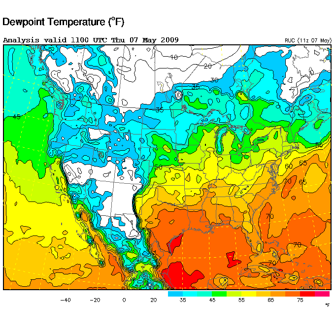 Dewp Point - RUC