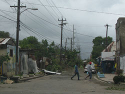 Street Corner in Kingston, Jamaica one day after Hurricane Dean.  Photo: USAID/R. Gustafson