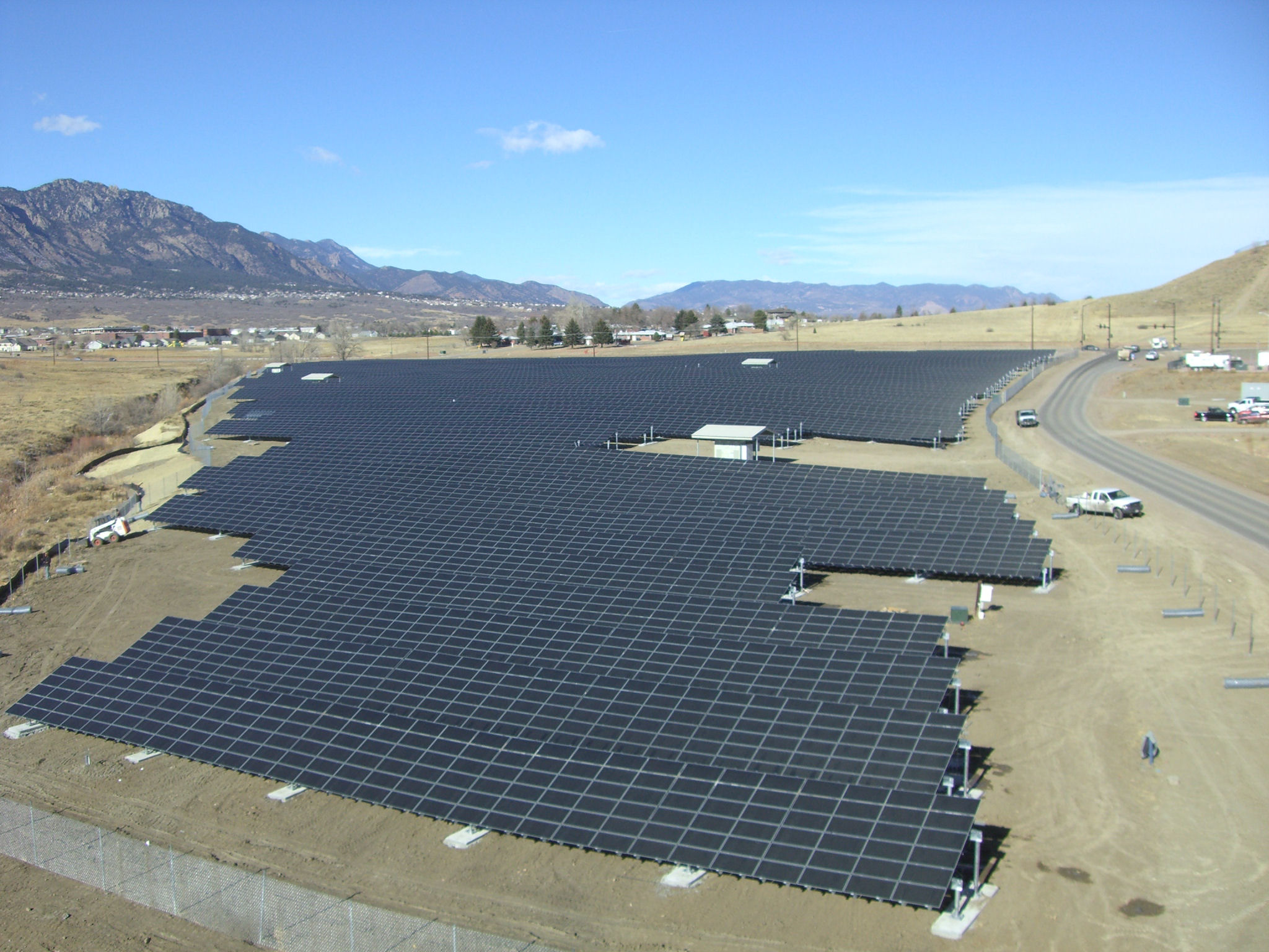 2-megawatt solar photovoltaic array located on a decommissioned landfill at Ft. Carson