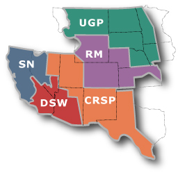 Map shows Western's service territory in 11 western states.