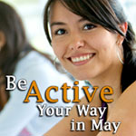 Be Active Your Way in May electronic greeting card - woman cycling
