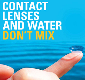 Contact Lenses and Water Don't Mix