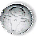 Picture of 2C-B pill stamped with bull head logo.