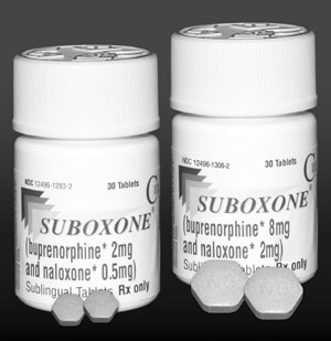 Photo of Suboxone bottles and pills.