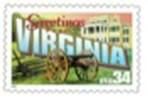 Greetings from Virginia stamp