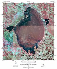 elevation contour map of Lake Okeechobee