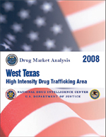 (U) Cover image for West Texas High Intensity Drug Trafficking Area Drug Market Analysis 2008.