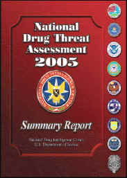 Cover image of the National Drug Threat Assessment 2005 Summary Report.