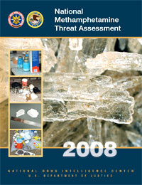 Cover image of the National Methamphetamine Threat Assessment 2008.