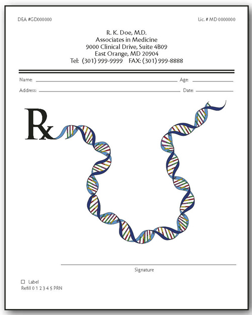 Prescription Form with DNA