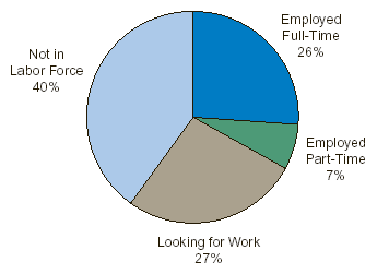Figure 1. Admissions, by Employment Status: 2001