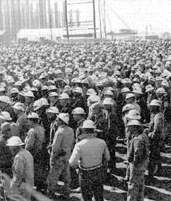 1952 photo of construction workers at the Savannah River Nuclear Site,  South Carolina