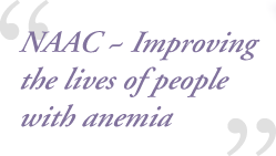 NAAC strives to improve the lives of people with anemia