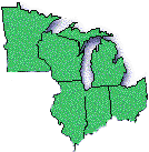 Outline of the six Chicago Region states
