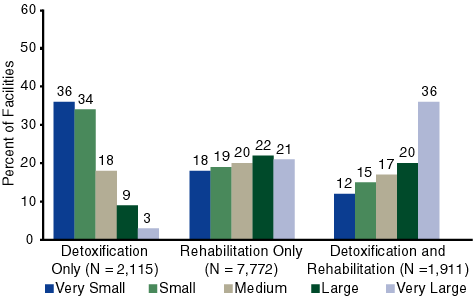 Figure 2. Type of Treatment by Facility Size: 2000