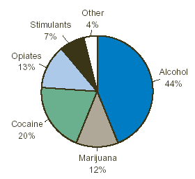 Figure 2. Primary Substances of Long-term Residential Treatment Completers: 2000