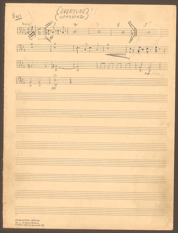 Image 1 of 38, Music from  production of Power (Bass, overture). 