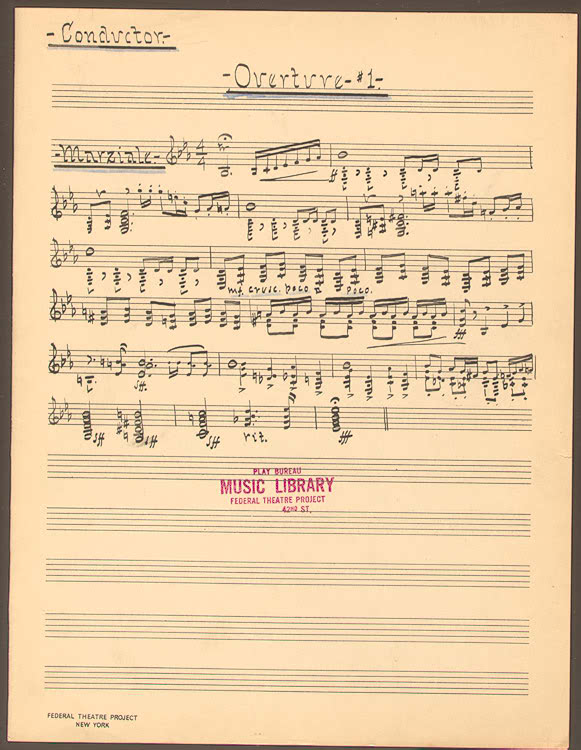 Image 1 of 23, Music from  production of Power (Conductor score, 