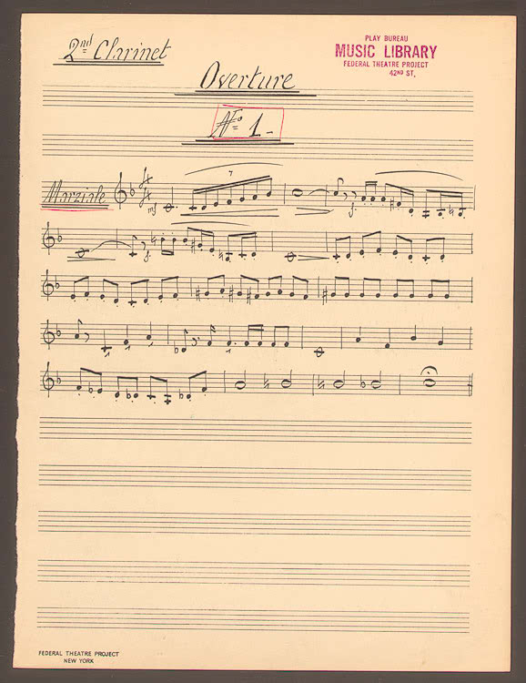 Image 1 of 15, Music from  production of Power (Clarinet 2 parts,