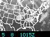 Most recent Geostationary Operational Environmental Satellite (GOES) image of the Eastern United States