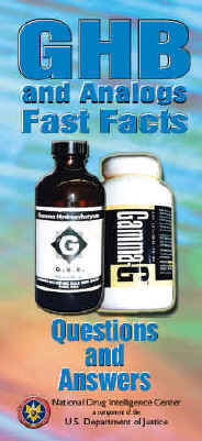Cover image linked to printable GHB and Analogs Fast Facts brochure.