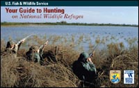Cover of Hunting Guide - Three hunters hiding in the brush overlooking water with reifles pointed.