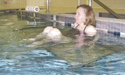 Some experts recommend swimming and water exercises to keep muscles toned