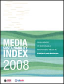 Media Sustainability Index 2008 book cover